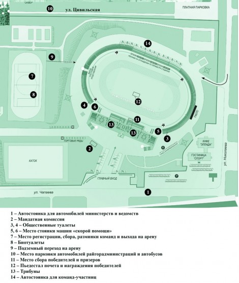 схема стадиона олимпийский