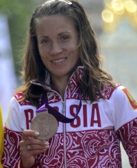 Bronze medallist Tatyana Petrova Arkhipo