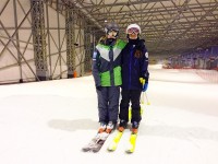 Снега под крышей для девушек из России оказалось достаточно. Лана Прусакова на фото слева. Фото ffr-ski.ru